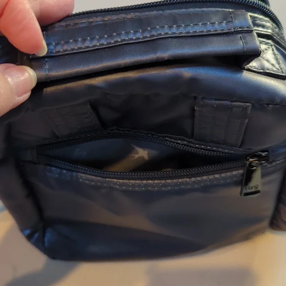 Lug, Flapper SE, Metallic Blue Convertible Crossbody Bag. - Picture 11 of 15